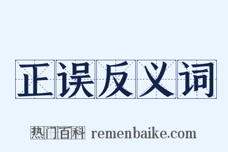 正误反义词是什么意思的图片